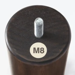 4 pieds en bois foncé 20cm