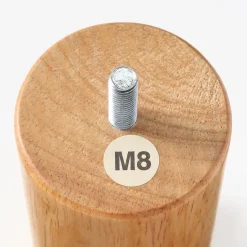 4 pieds en bois naturel 12cm