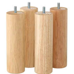 4 pieds en bois naturel 20cm pour lit plateforme