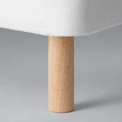 4 pieds en bois naturel 20cm pour lit plateforme