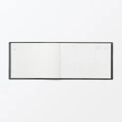 Agenda mensuel et hebdomadaire 2026 - Format B6, Noir