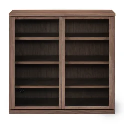 Armoire en noyer avec portes en verre