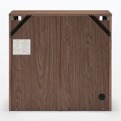 Armoire en noyer avec portes en verre