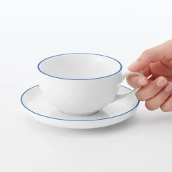 Art de la table du quotidien - Tasse à thé à bande bleue