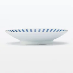 Assiette en porcelaine Hasami - Motif rayures éventail, Petite