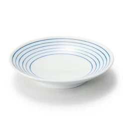 Assiette en porcelaine Hasami - Motif rayures, Petite