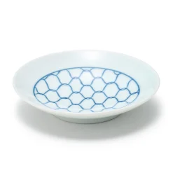 Assiette en porcelaine Hasami ‐  Motif maille, Petite