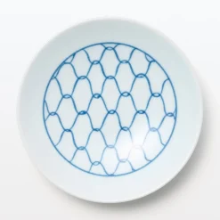 Assiette en porcelaine Hasami ‐  Motif maille, Petite