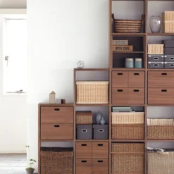 Bloc‐tiroir en noyer ‐ 2 tiroirs (Dont Eco‐part. 0,82 €)