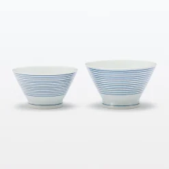 Bol à riz en porcelaine Hasami ‐  Motif rayures, Petite