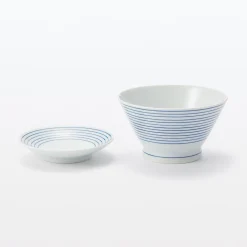 Bol à riz en porcelaine Hasami ‐  Motif rayures, Petite