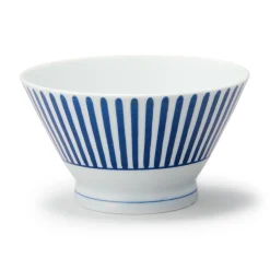 Bol à riz en porcelaine Hasami ‐ Motif rayures éventail, Petite