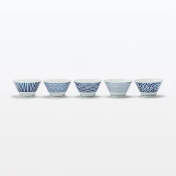 Bol à riz en porcelaine Hasami ‐ Motif rayures éventail, Petite