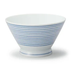 Bol à riz en porcelaine Hasami - Motif rayures, Grande
