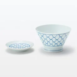 Bol à riz en porcelaine Hasami - Motif maille, Grande