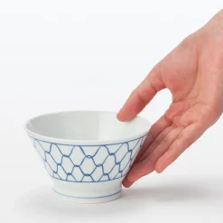 Bol à riz en porcelaine Hasami - Motif maille, Petit