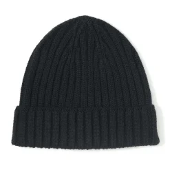 Bonnet unisexe en laine côtelée antidémangeaisons