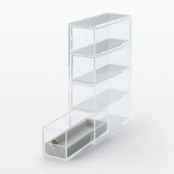 Boîte 4 tiroirs en acrylique L6.7X P17.5X H25cm