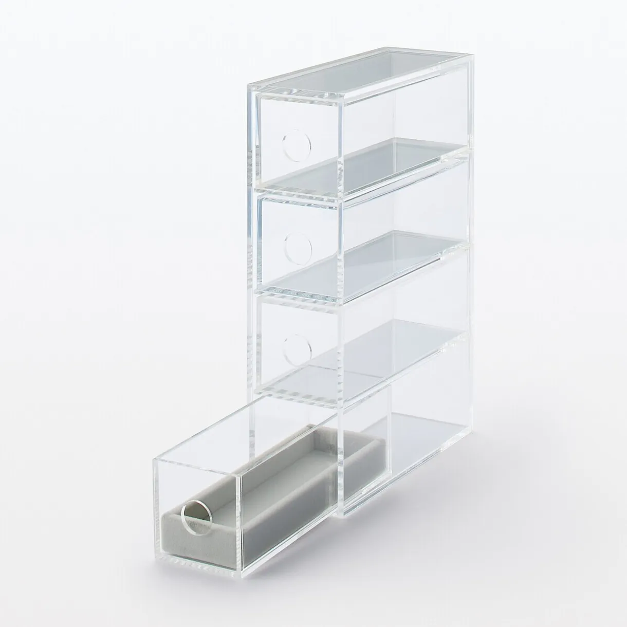 Boîte 4 tiroirs en acrylique L6.7X P17.5X H25cm