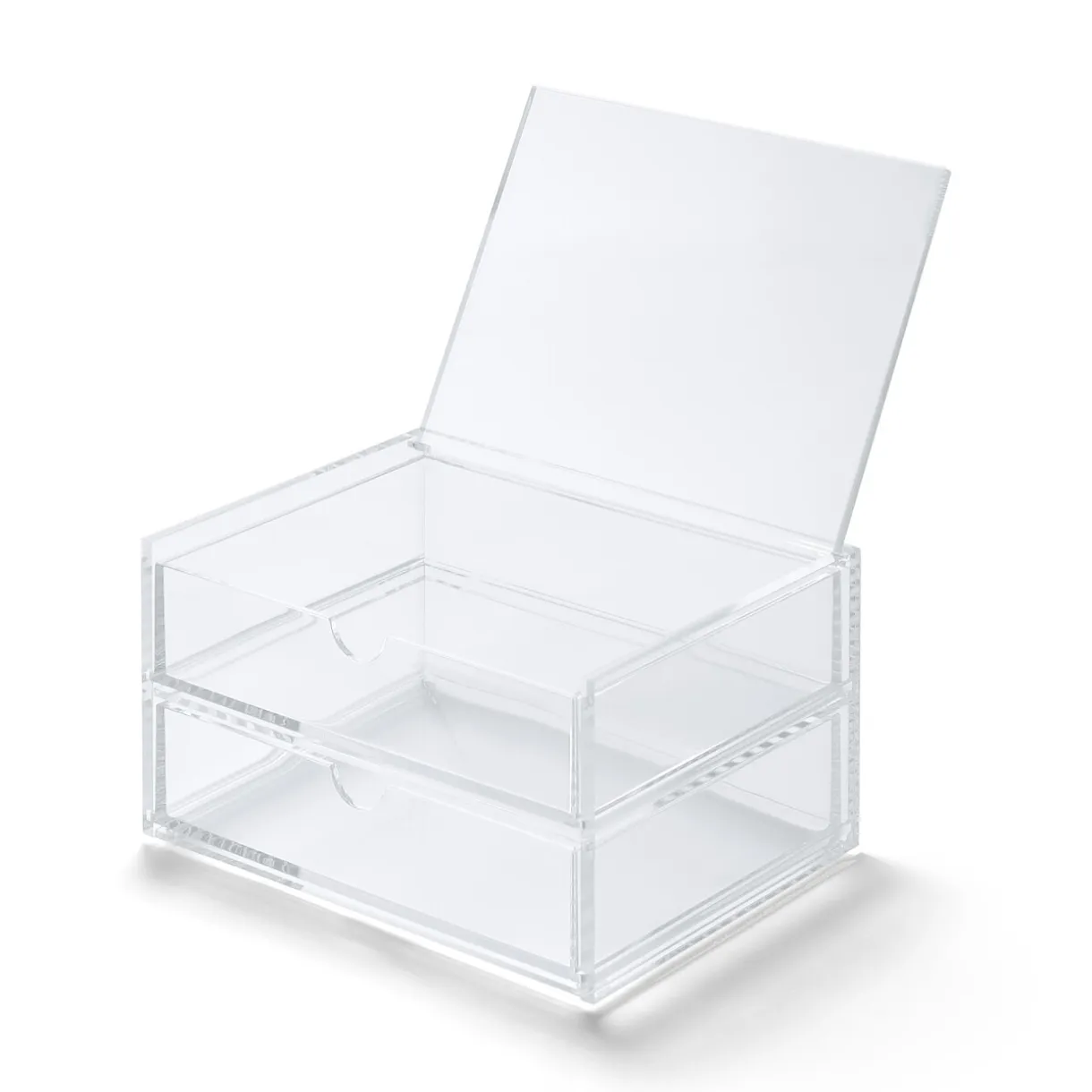 Boîte acrylique 2 tiroirs + couvercle L17.5X P13X H9.5cm