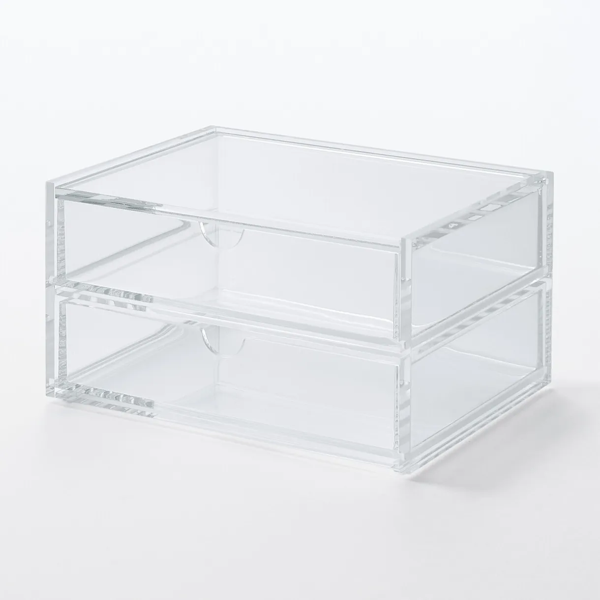 Boîte acrylique 2 tiroirs + couvercle L17.5X P13X H9.5cm