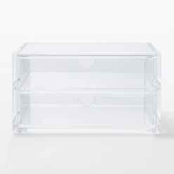 Boîte acrylique 2 tiroirs + couvercle L17.5X P13X H9.5cm