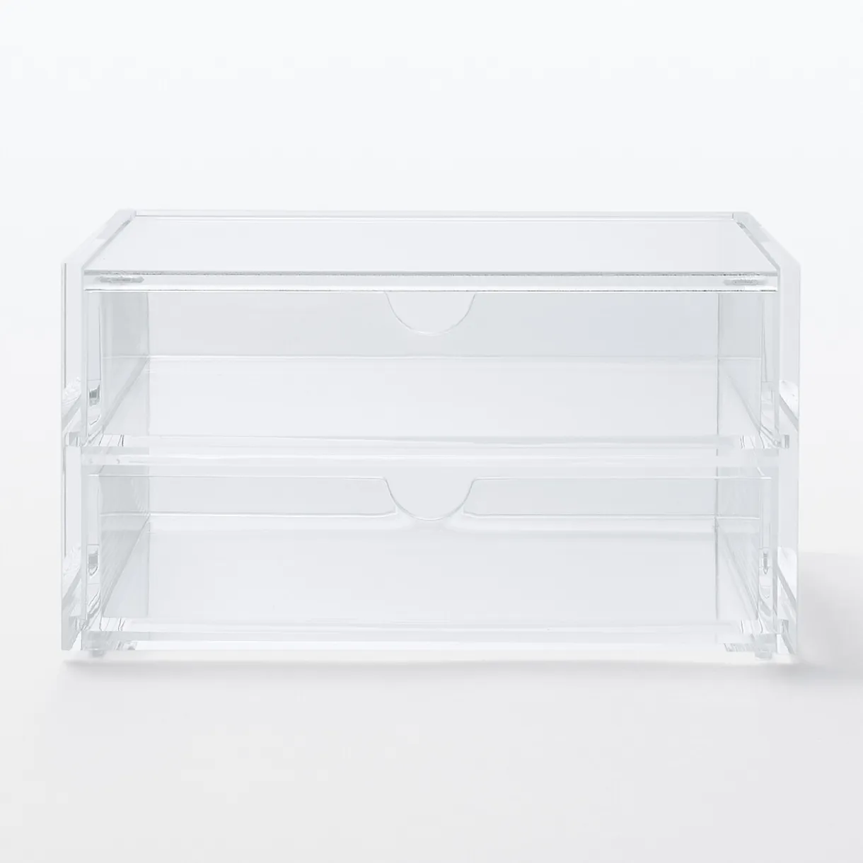 Boîte acrylique 2 tiroirs + couvercle L17.5X P13X H9.5cm