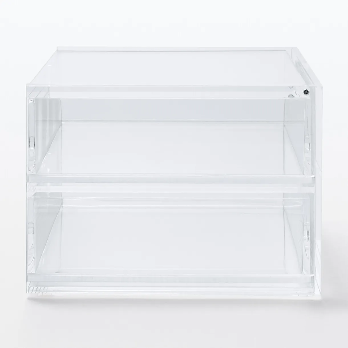 Boîte acrylique 2 tiroirs + couvercle L17.5X P13X H9.5cm