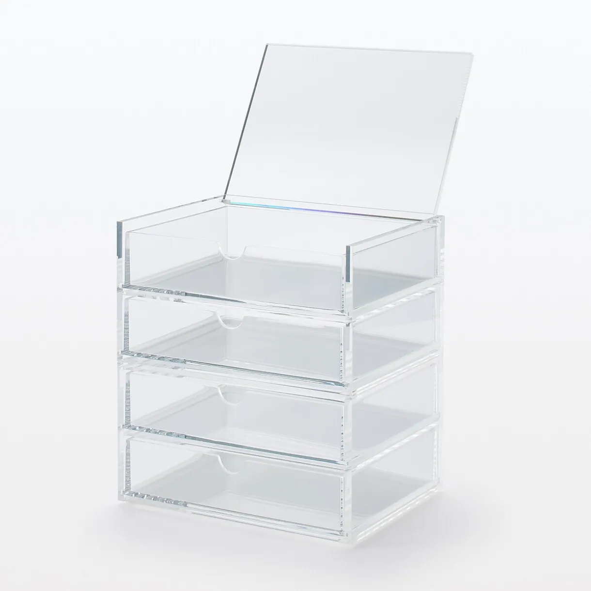 Boîte acrylique 2 tiroirs + couvercle L17.5X P13X H9.5cm