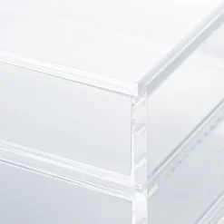 Boîte acrylique 2 tiroirs + couvercle L25.6X P16.8X H9.5cm