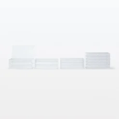 Boîte acrylique 2 tiroirs + couvercle L25.6X P16.8X H9.5cm