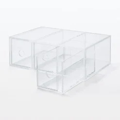 Boîte acrylique 3 tiroirs L8.6X P17X H25.2cm