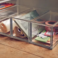 Boîte acrylique 3 tiroirs L8.6X P17X H25.2cm