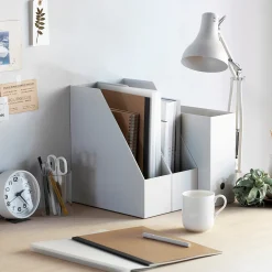 Boîte archive droite grise en PP L10X P32X H24cm