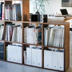 Boîte archive grise en biais large en PP L15X P31.8X H27.6cm