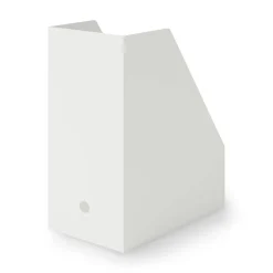 Boîte archive grise en biais large en PP L15X P31.8X H27.6cm