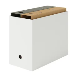 Boîte archive grise large en PP L15X P32X H24cm