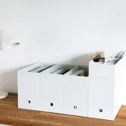 Boîte archive grise large en PP L15X P32X H24cm