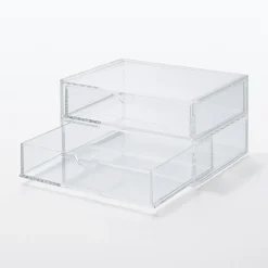 Boîte en acrylique 2 tiroirs L17.5X P13X H9.5cm