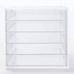 Boîte en acrylique 5 tiroirs L25.5X P17X H16cm