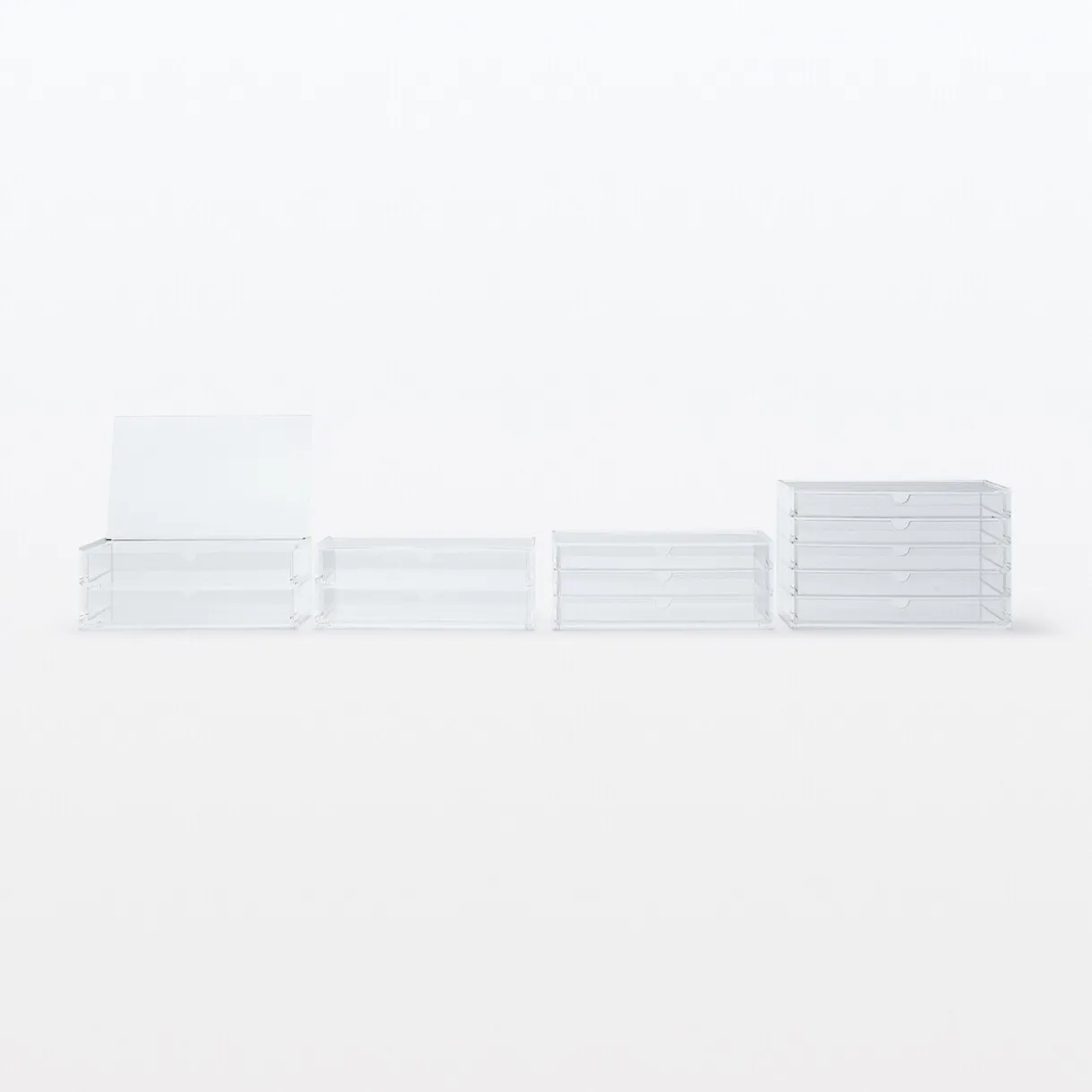 Boîte en acrylique 5 tiroirs L25.5X P17X H16cm