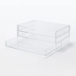 Boîte en acrylique 3 tiroirs L25.5X P17X H10cm
