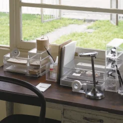 Boîte en acrylique 2 tiroirs L25.6X P16.8X H9.5cm