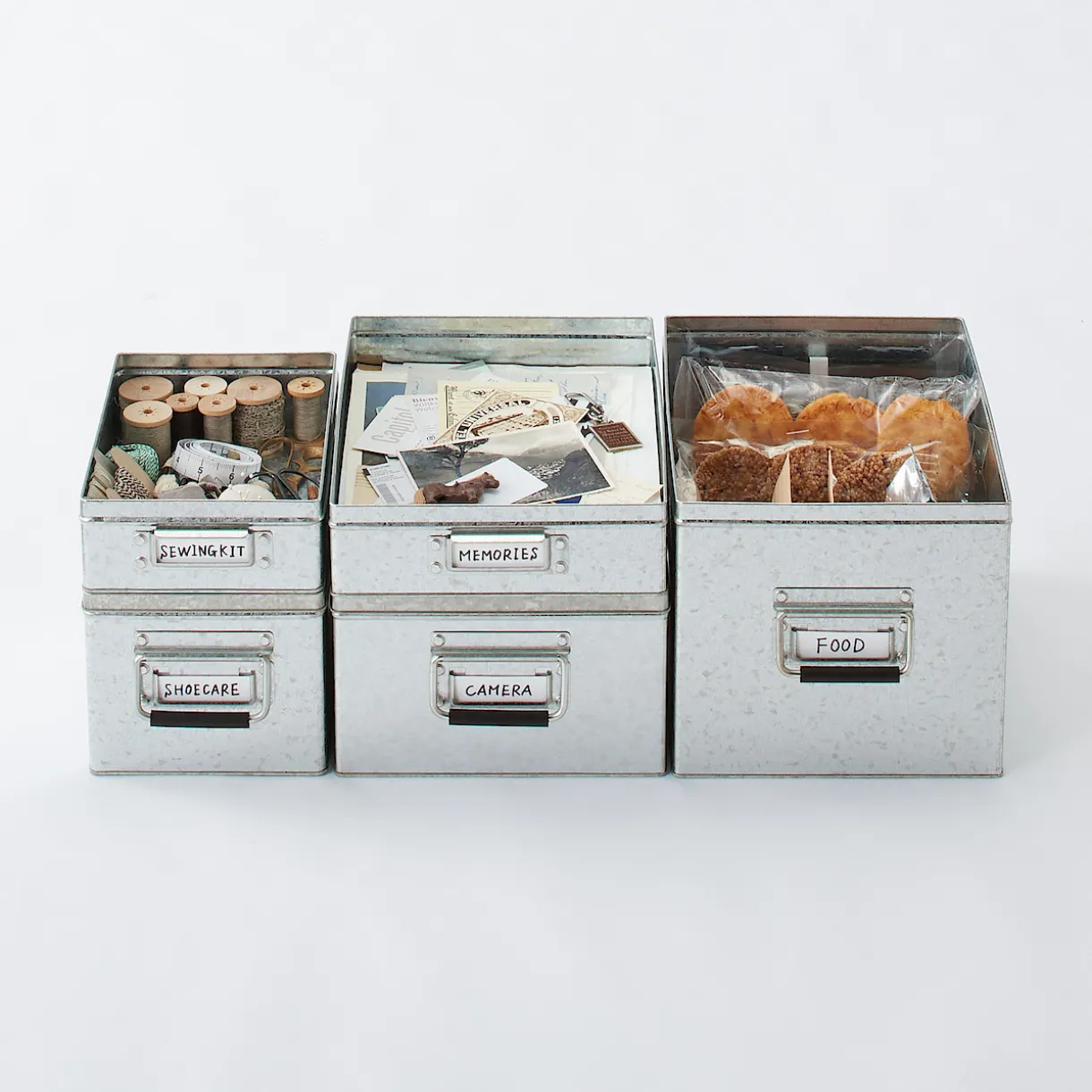 Boîte en métal galvanisé L19X P29X H16cm