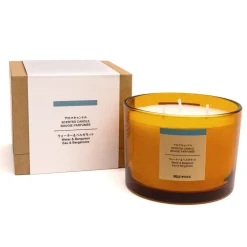 Bougie 3 mèche eau et bergamote