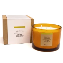Bougie 3 mèches citron et thé vert