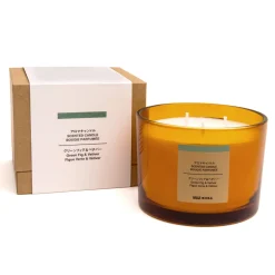 Bougie 3 mèches figue verte et vétiver