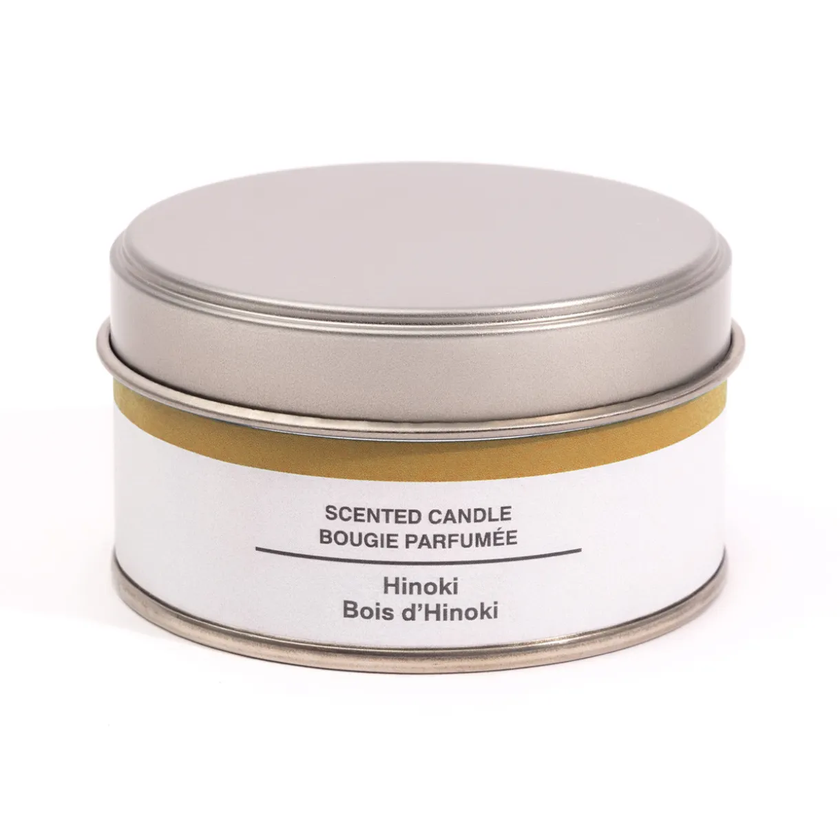 Bougie Métal ‐ Bois d'hinoki