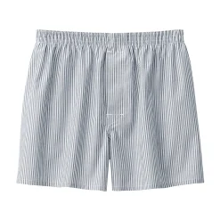 Boxers à ouverture frontale en pur coton pour homme
