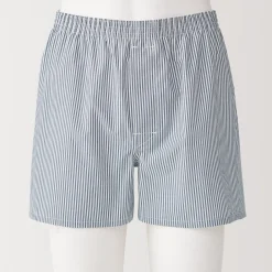 Boxers à ouverture frontale en pur coton pour homme